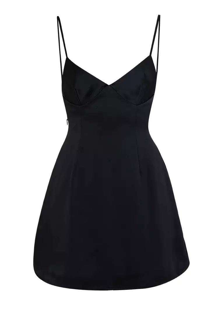 Buy Heather Clothing Past Midnight Satin Slip Mini Dress 2024 Online ...