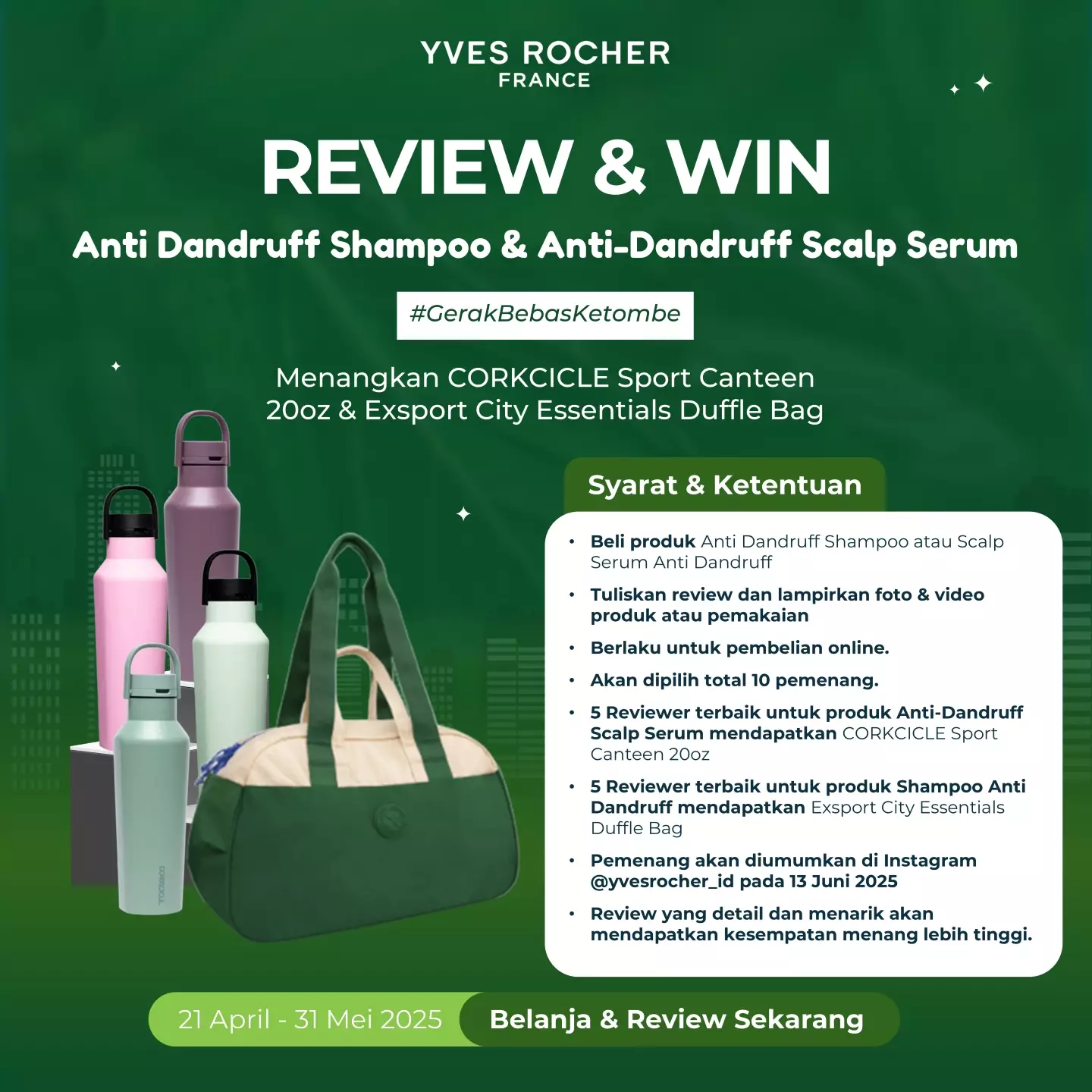 Jual Yves Rocher Yves Rocher AntiDandruff Treatment Shampoo 300 ml