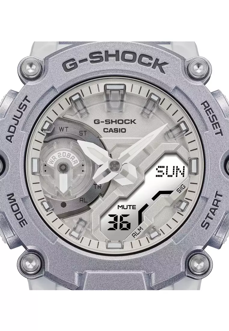 GA-2200 Lineup Forgotten Future Series Men's Watch with Metallic Silver Resin Band - GA-2200FF-8A