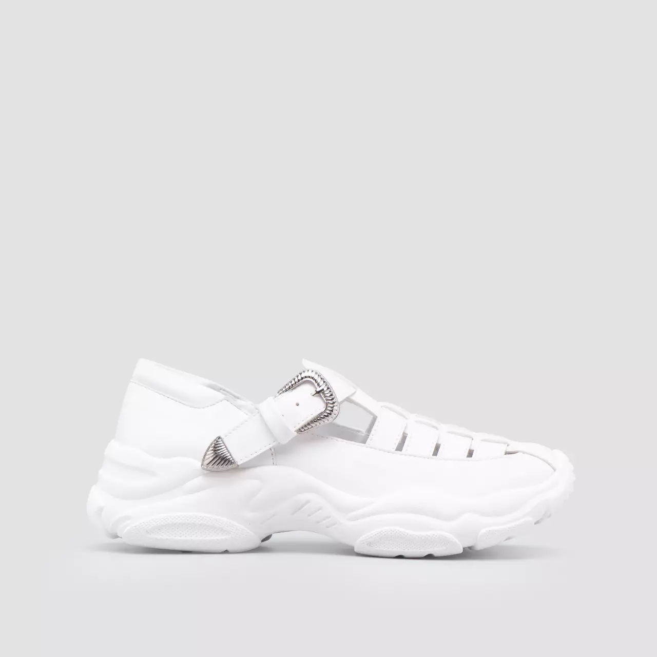 Dyra Platform Sandals White