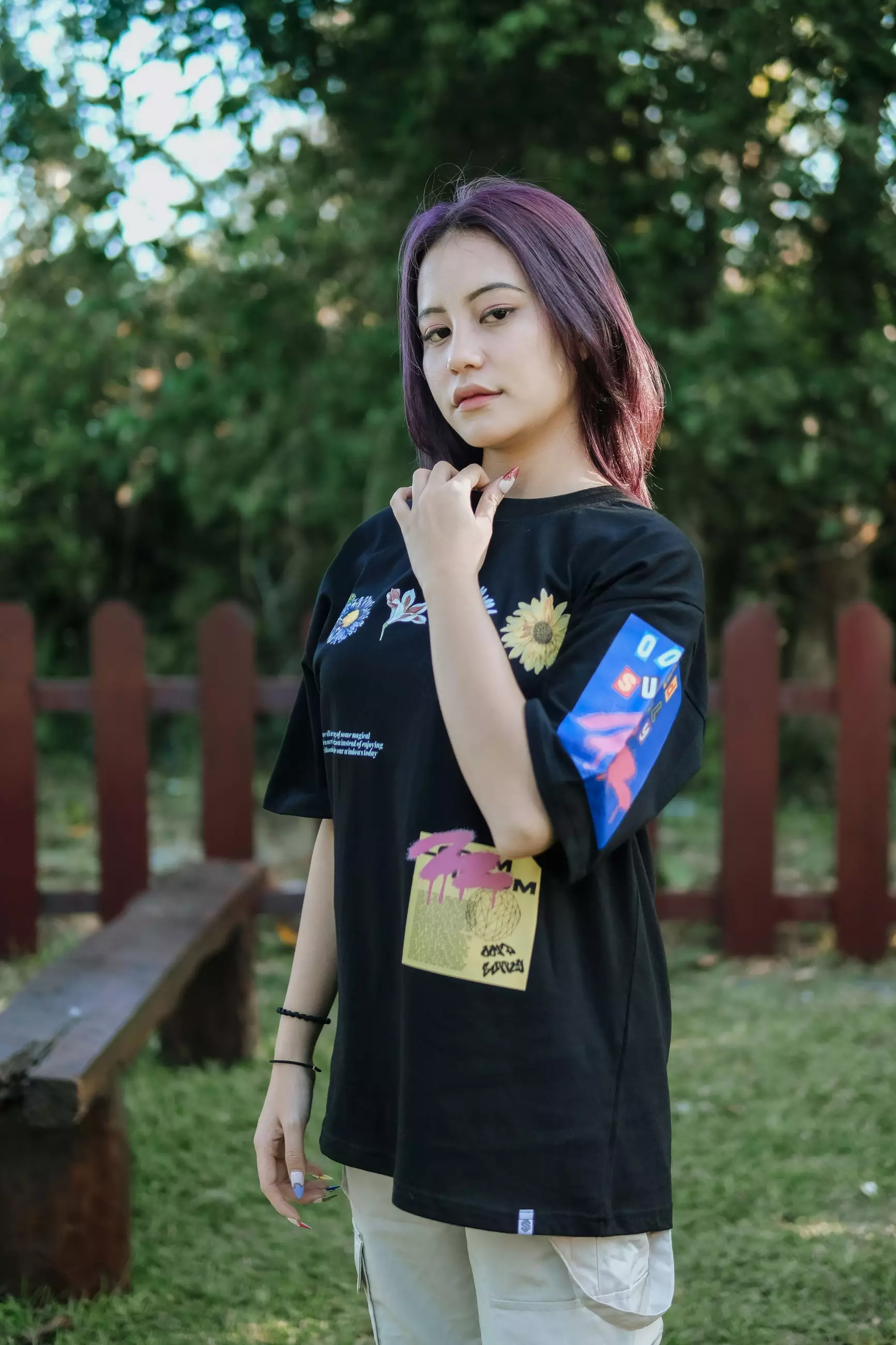 OOTDSUPPLY Oversized Tshirt All Kinds Dark Grey & Black l Kaos Oversize Pria dan Wanita OVZ150