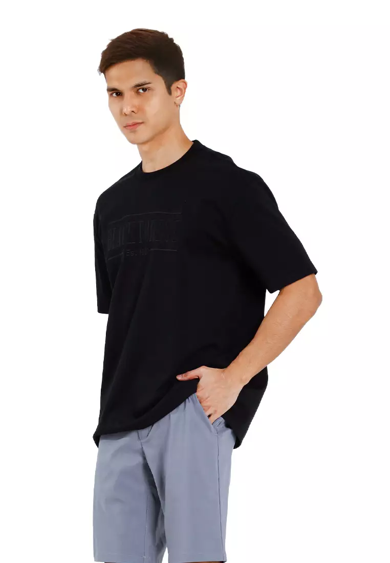 Forest Premium Weight Air-Cotton 220gsm Oversized Round Neck Tee T Shirt Men | Baju T Shirt Lelaki - 621429-01Black
