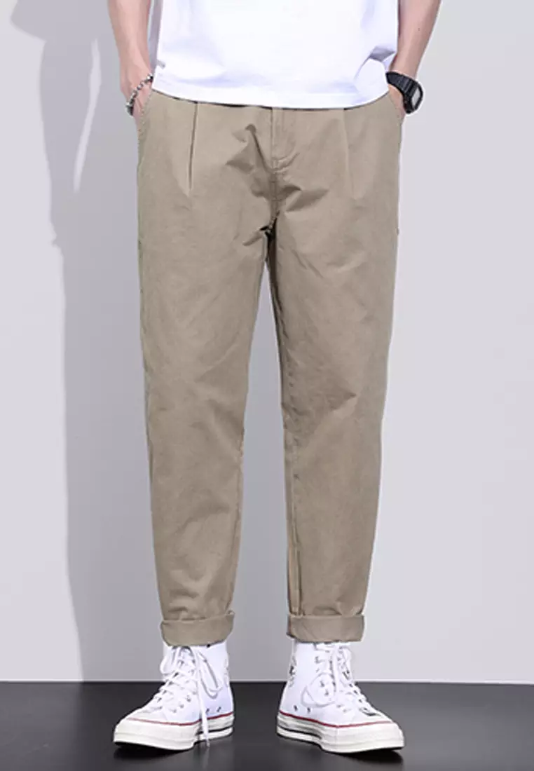 Casual Straight Leg Chino Pants