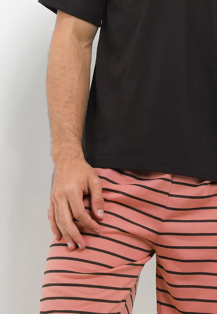 Pyjama Pijama Baju Tidur Short Sleeve Short Pants Mens Pria Sleepwear