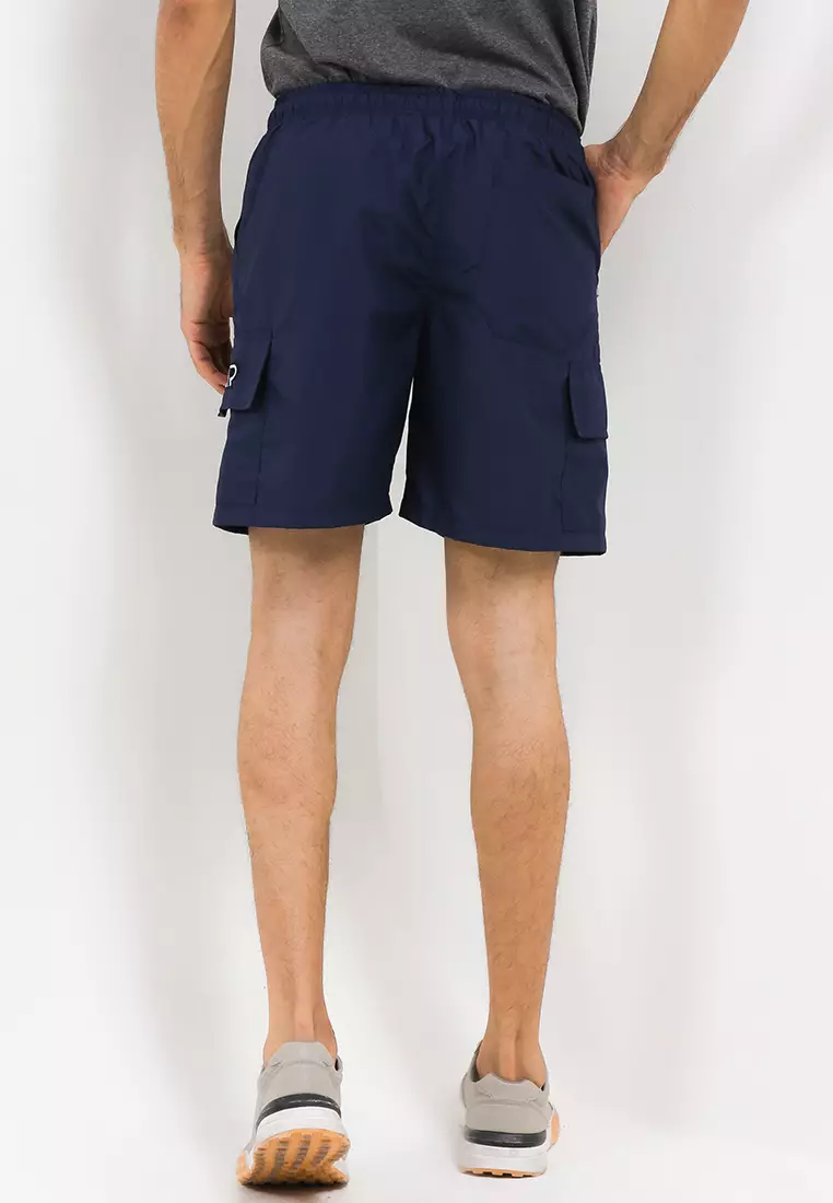 GRAHANGGRA Celana Boardshort Cargo Pants Polyester + Key Chain - Navy Blue