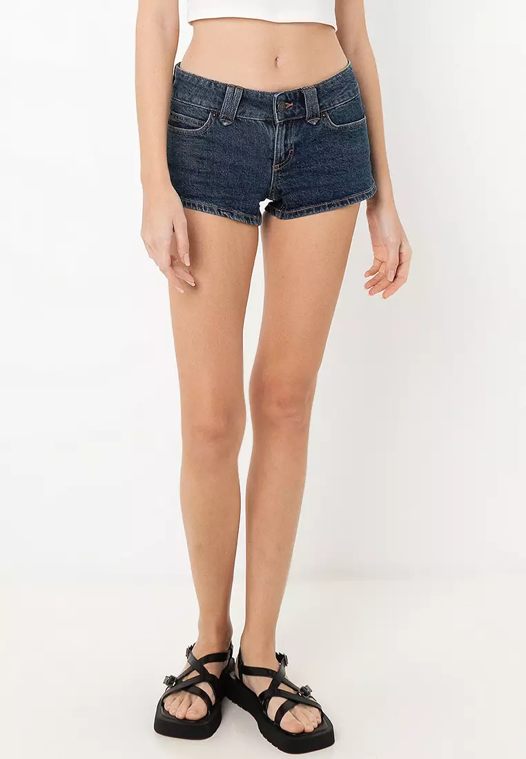 Micro Low Denim Shorts