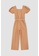 DeFacto pink Regular Fit Short Balloon Sleeved Cotton Jumpsuit 4D12DKAEF9A548GS_3