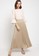 Chic Simple beige Pleated Maxi Skirt 7C637AA77BBE47GS_4