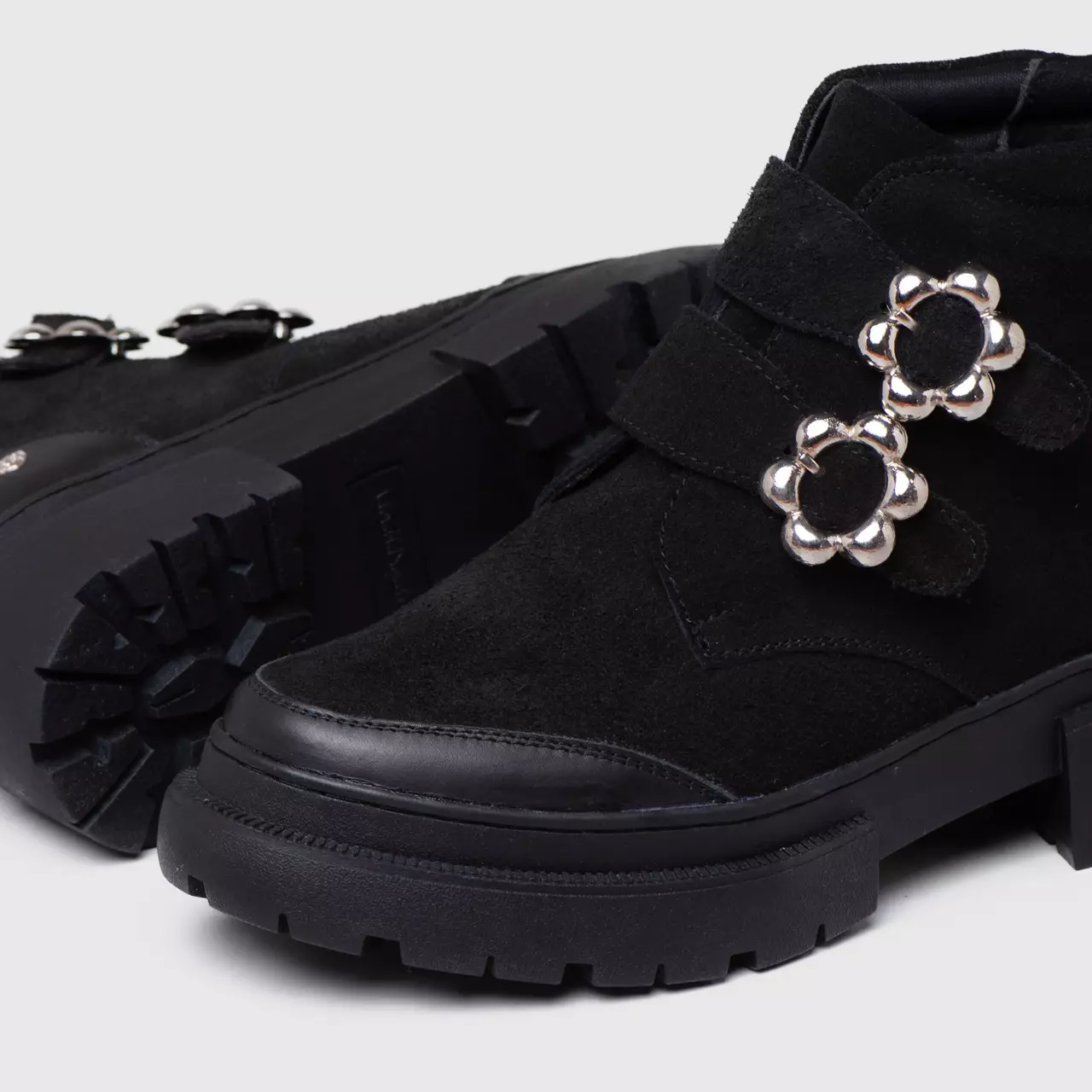 Fatmara Boots Genuine Suede Black