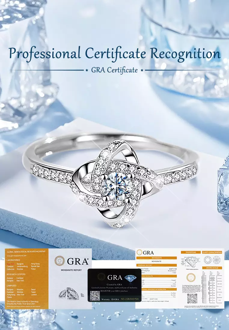 Cincin Wanita Berlian Dilapisi Platinum Perhiasan Cewek Korea Tunangan Rings Original