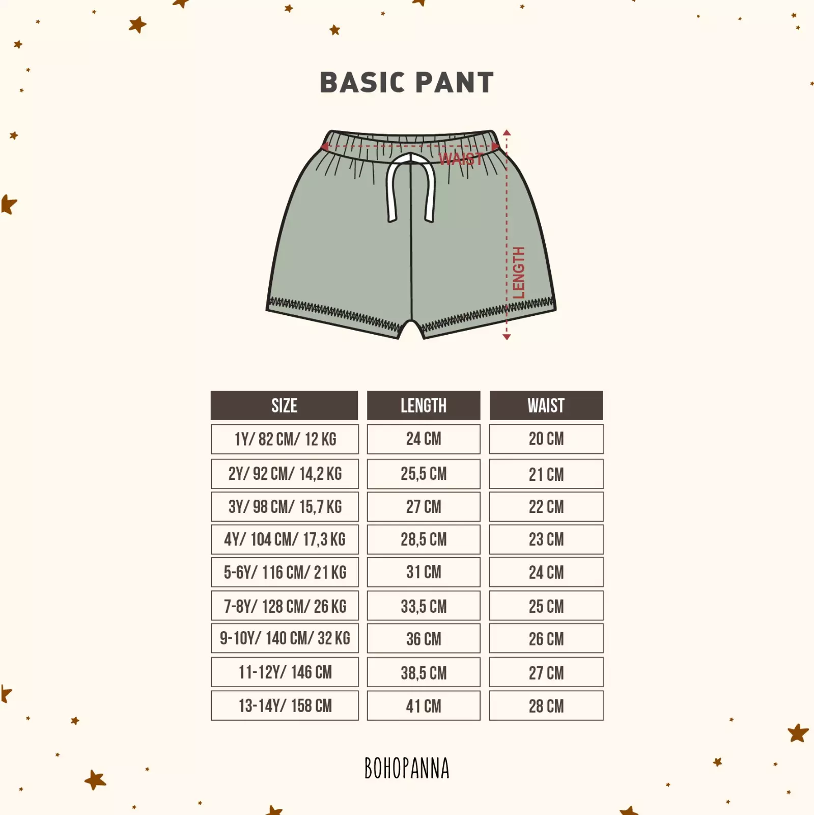 BOHOPANNA - BASIC PANT (Celana Anak)