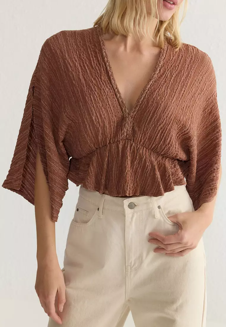 Crop Flounce Blouse