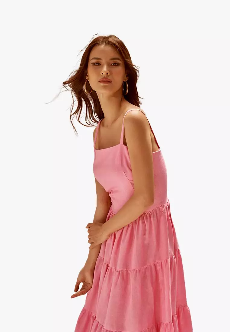 Fly Sky Maxi Linen Dress
