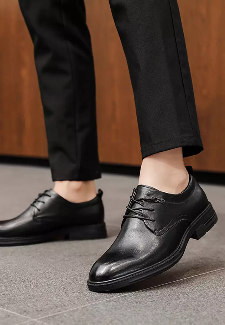 Business Grain Leather Derby Shoes MK8348-1