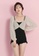 A-IN GIRLS black and beige (2PCS) Sweet Colorblock One Piece Swimsuit 3313FUS7BF87ECGS_6