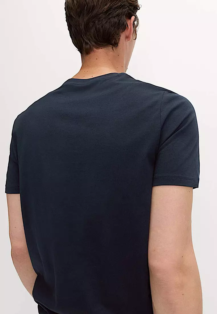 Pure Cotton V Neck T-Shirt