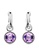 Krystal Couture gold KRYSTAL COUTURE Bella Chic Earrings Embellished with Swarovski crystals - White Gold/Purple F66C4AC27999A7GS_1