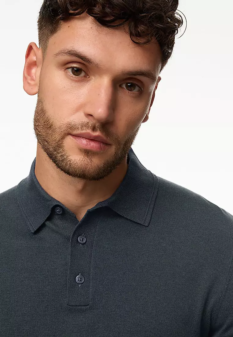 Cotton Rich Tipped Knitted Polo Shirt