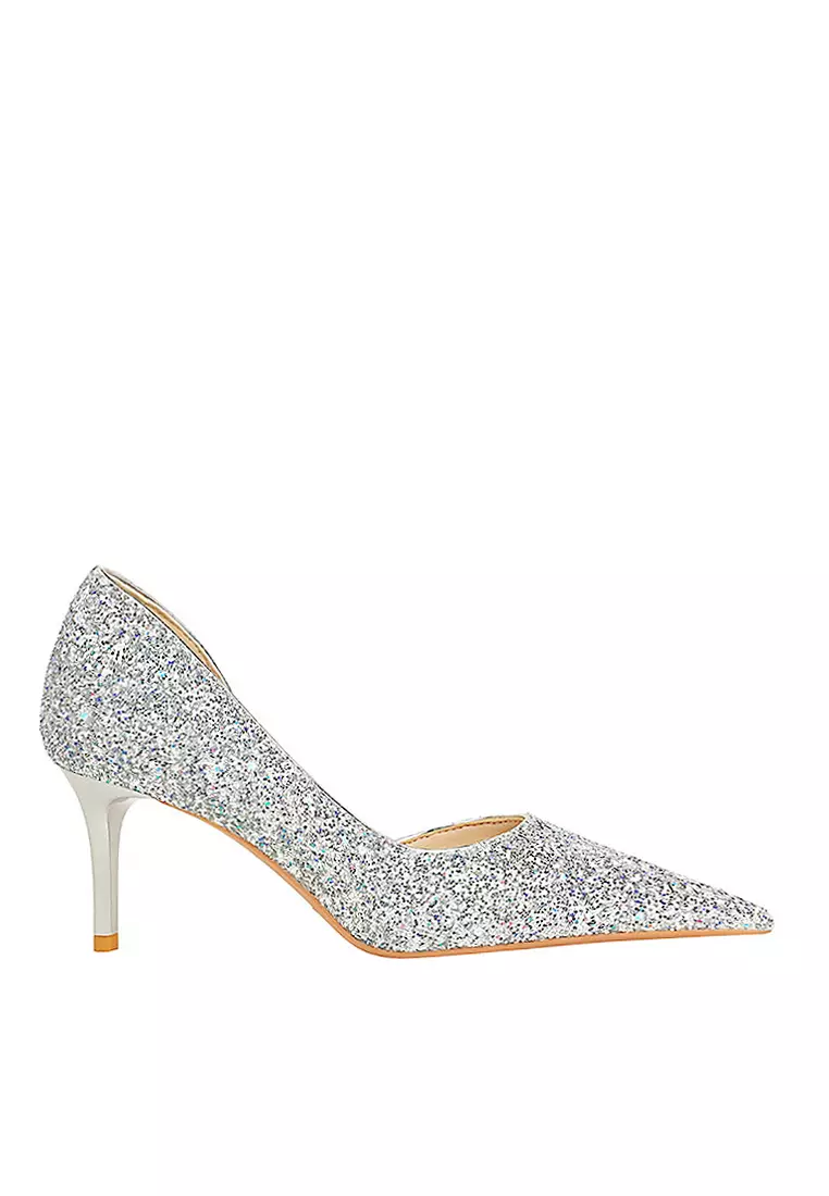 Discount on Twenty Eight Shoes  shoes - SKU: VANSA 7cm Sequins D'orsay Evening and Bridal Shoes VSW-P8829-A3