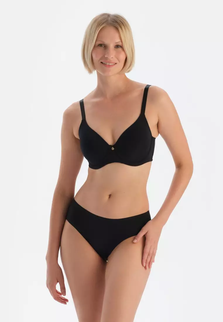 Black Basic Hipster, Regular Fit, Underwear for Women