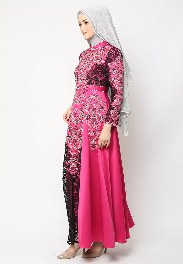 Bibiq Gamis Brokat Satin