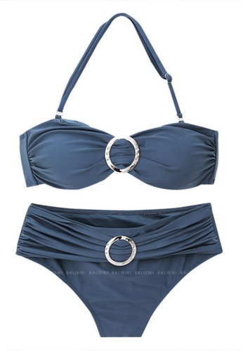 LYCKA blue LNN1260 Korean Lady Bikini Swinwear Blue 52AA7US1E0BBF9GS_1