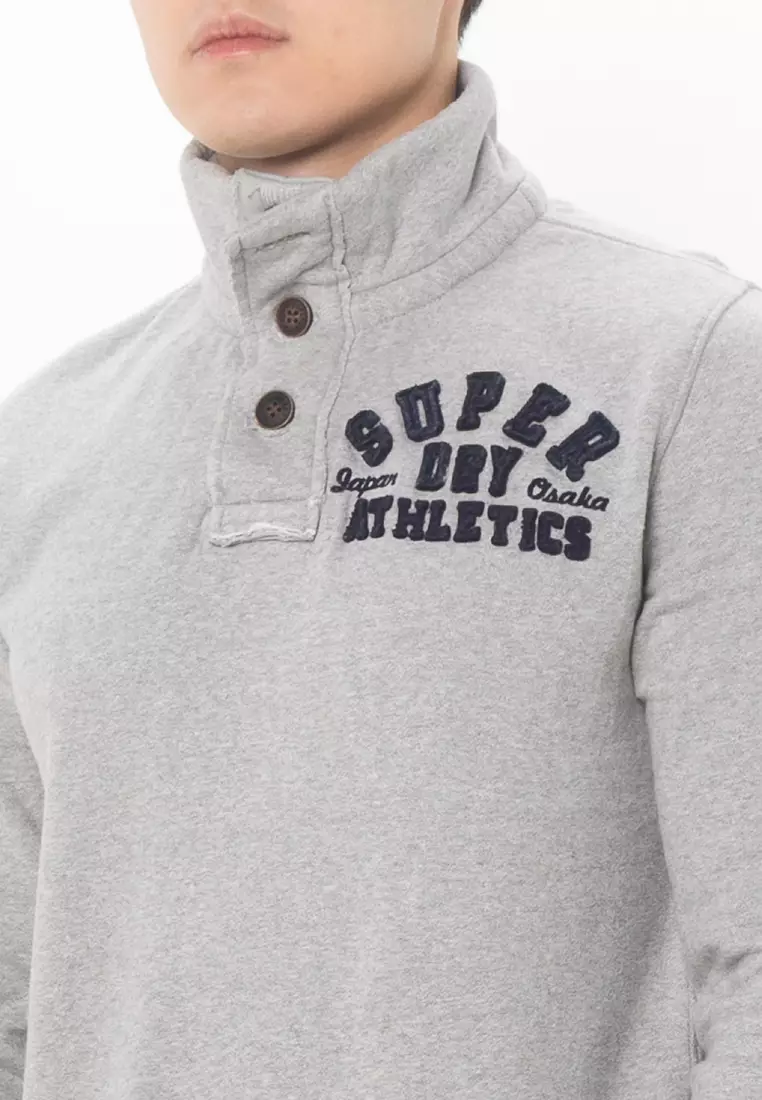 Vintage Athletic Henley Sweatshirt
