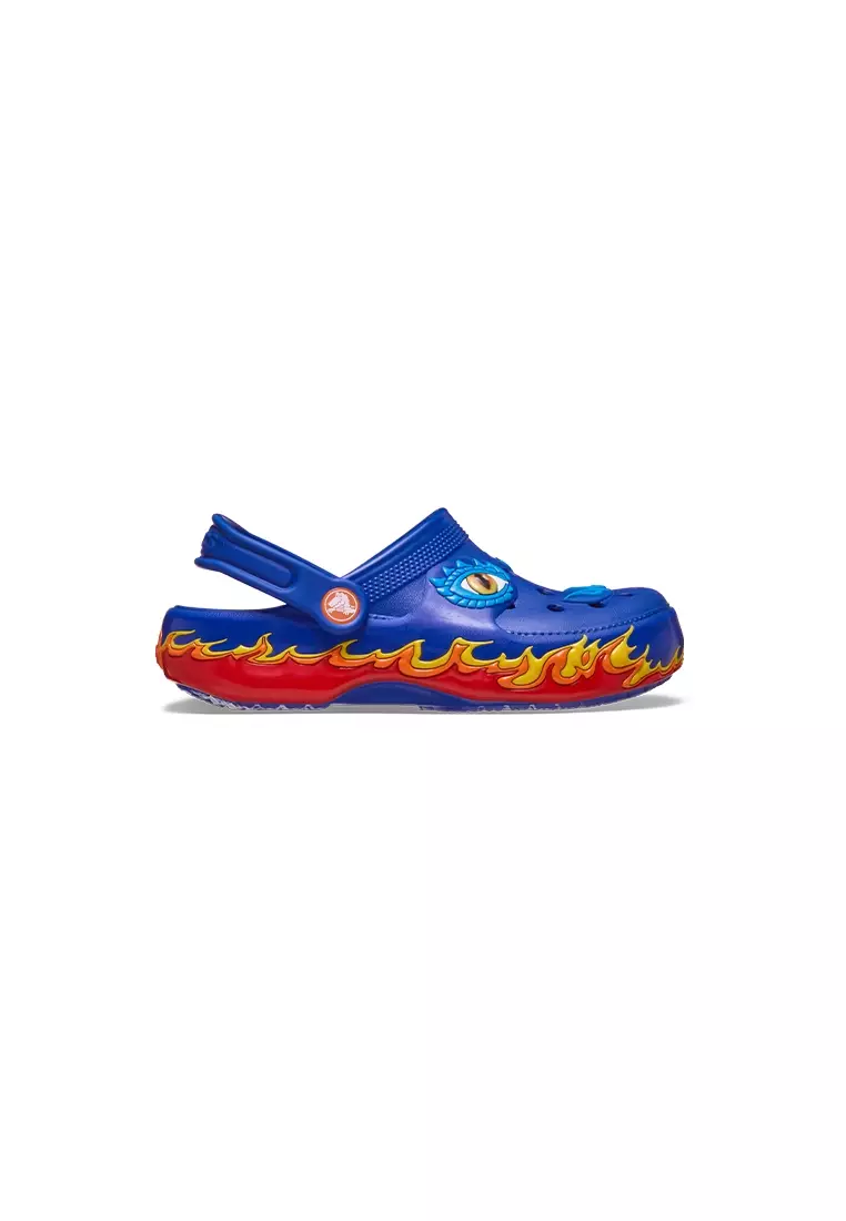 Kids' Classic IAM Dragon Lights Clog in Blue Bolt