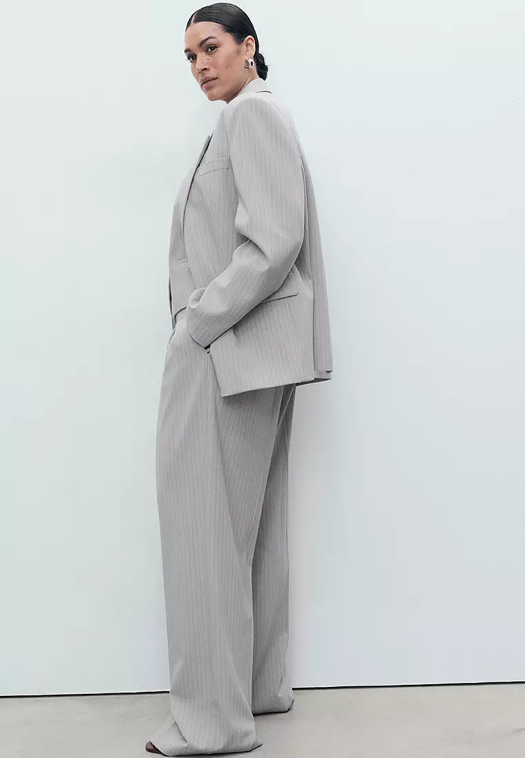 Pinstripe Suit Trousers