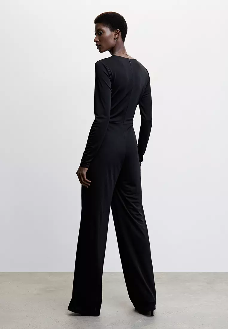 Mango bow cheap long jumpsuit