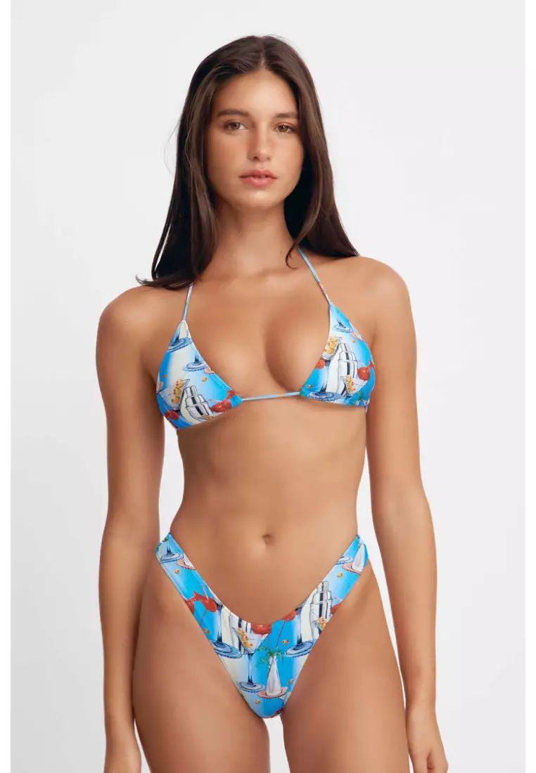 Martini High Rise Cheeky Bikini Bottoms / Dirty Martini