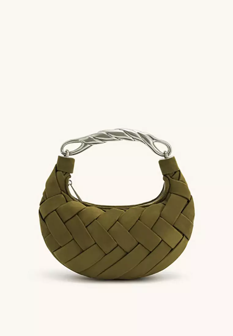 Orla Weave Handbag - Dark Olive