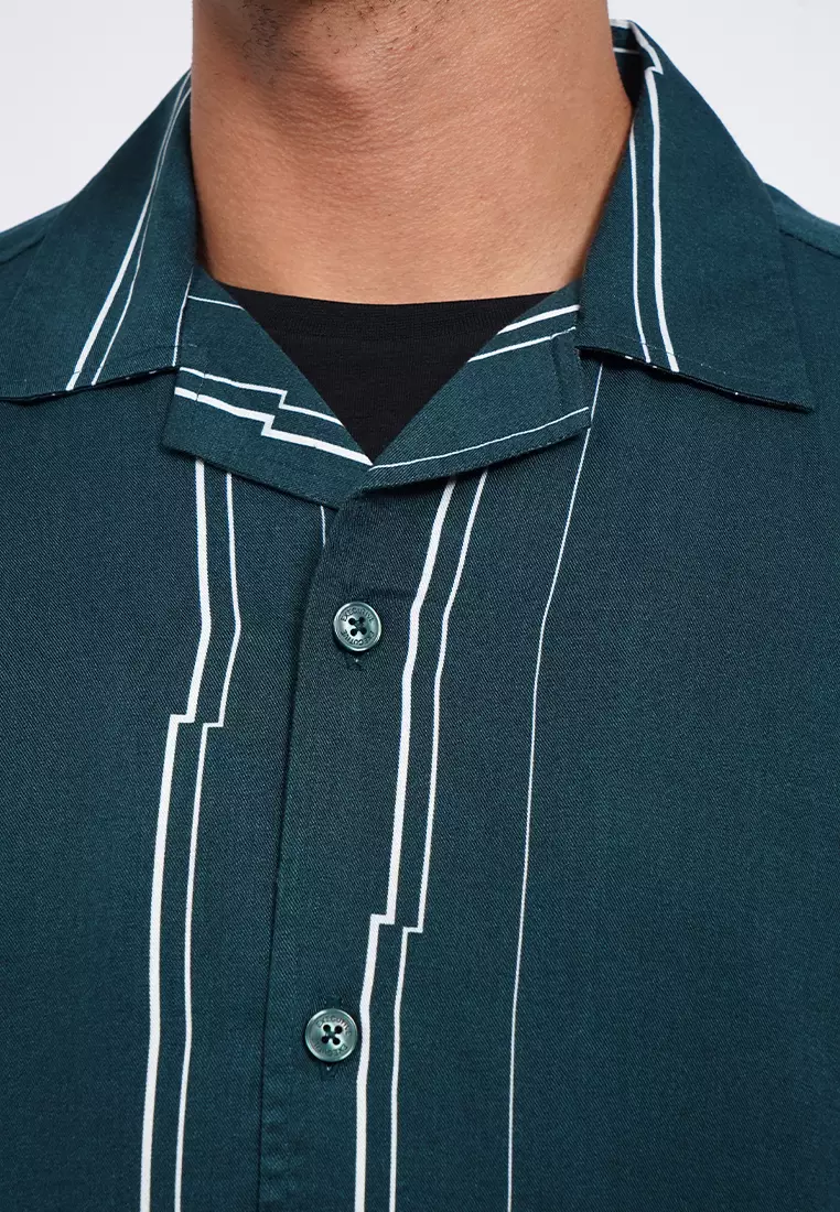 Short Sleeve Stripes Resort Shirt