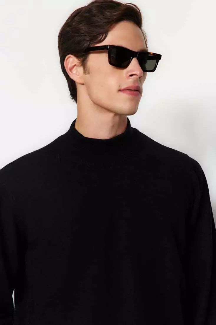 Trendyol Limited Edition Black Men S Regular Fit Half Turtleneck   Trendyol 5130 7271666 7 