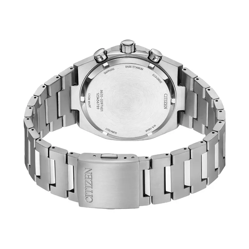 Jam Tangan Pria Citizen Eco-Drive CA4610-85Z Forza Super Titanium Chronograph Orange Dial Titanium Strap