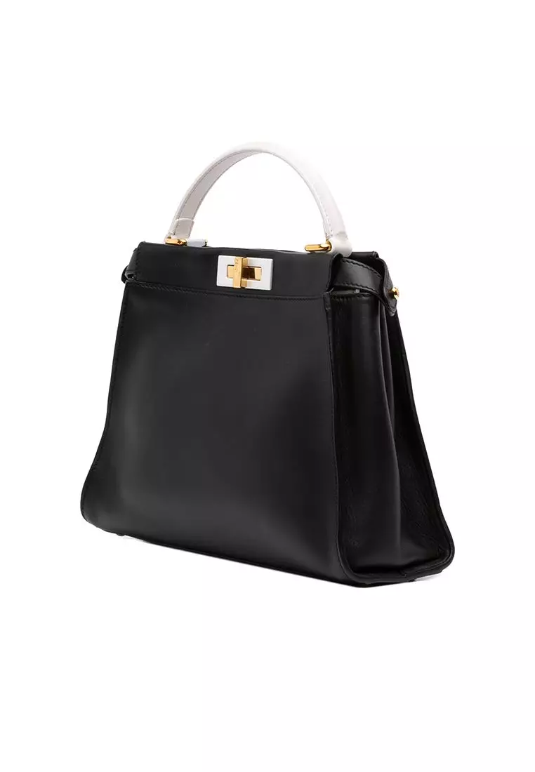 Pre-Loved Fendi Medium Bicolor Leather Peekaboo Iseeu Satchel