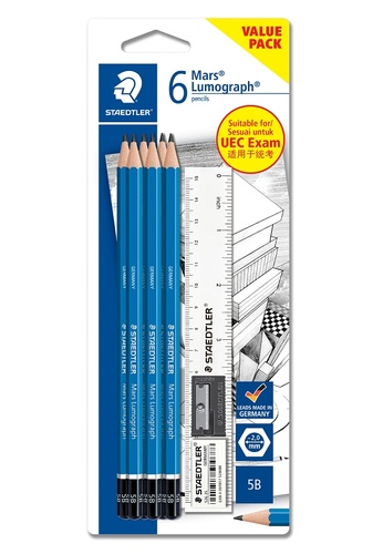 Buy Staedtler Staedtler Mars Lumograph 5b Pencils Set In Bk 6 Pcs Pencils Eraser Sharpener Ruler Online Zalora Malaysia Only the best wooden, mechanical and coloured pencils of brand. staedtler mars lumograph 5b pencils set in bk 6 pcs pencils eraser sharpener ruler