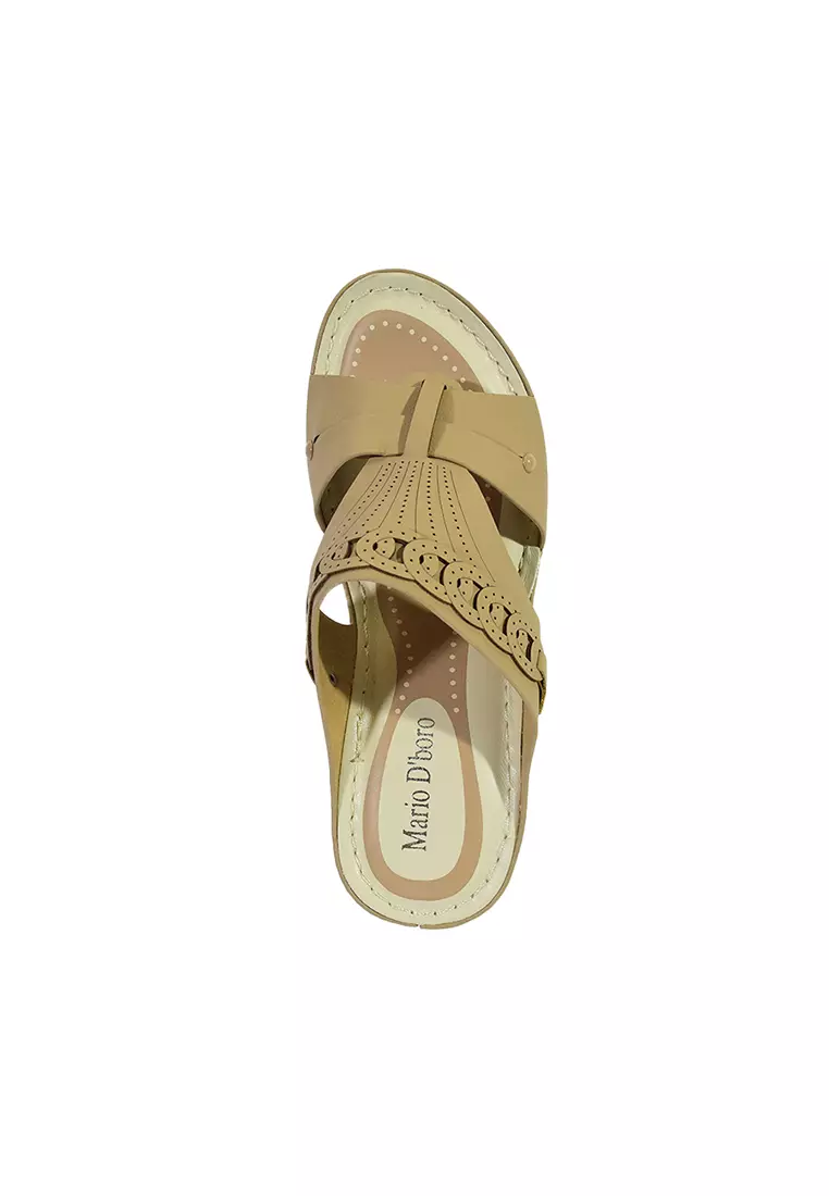 Women's Wedge Sandals LX 27413 Taupe C56