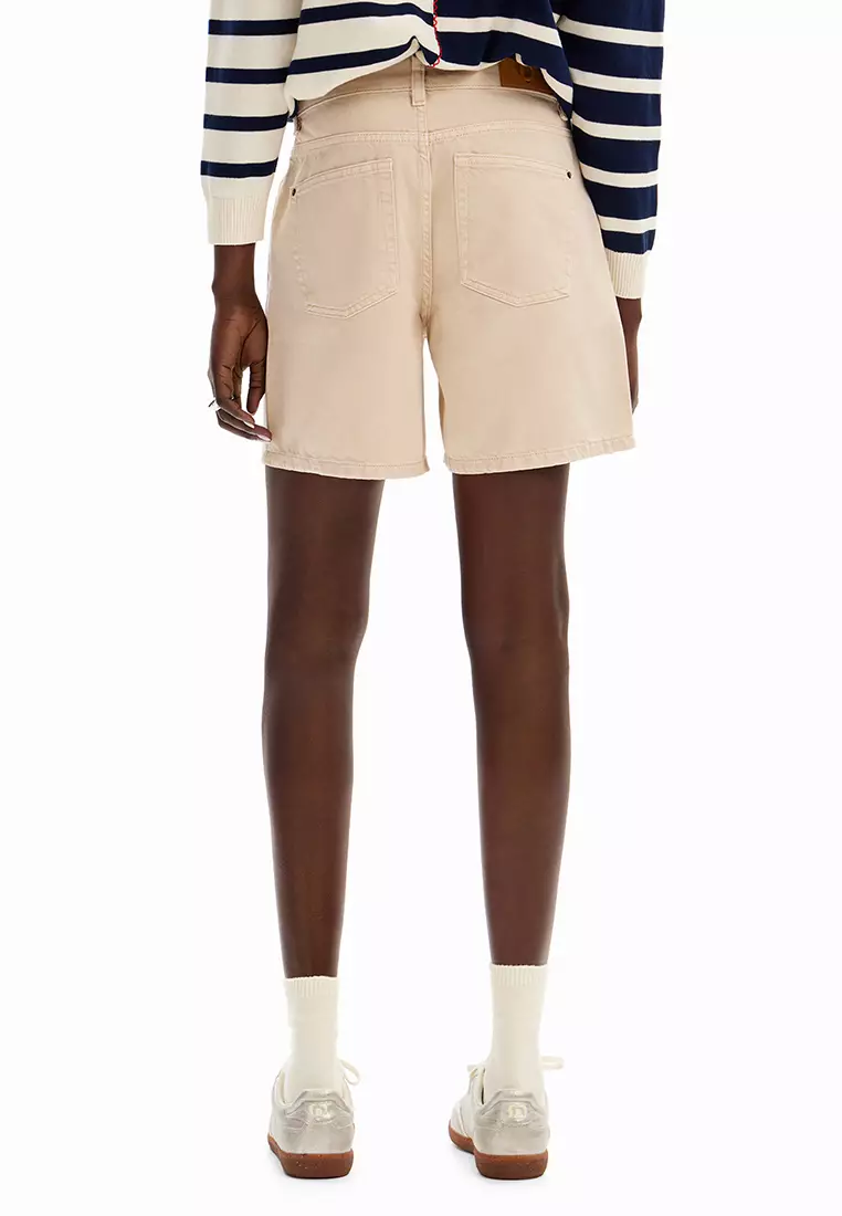 Desigual Woman Plain denim shorts.