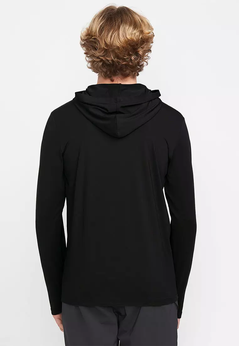 MTG MODSTONE LOOSE ZIP LONG SLEEVE RASHGUARD BLACK