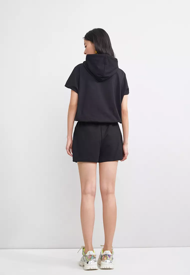 Short Sleeve Cropped Hoodie