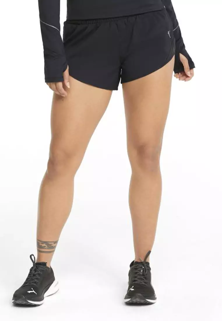 RUN Woven 3 Running Shorts Women, PUMA Black