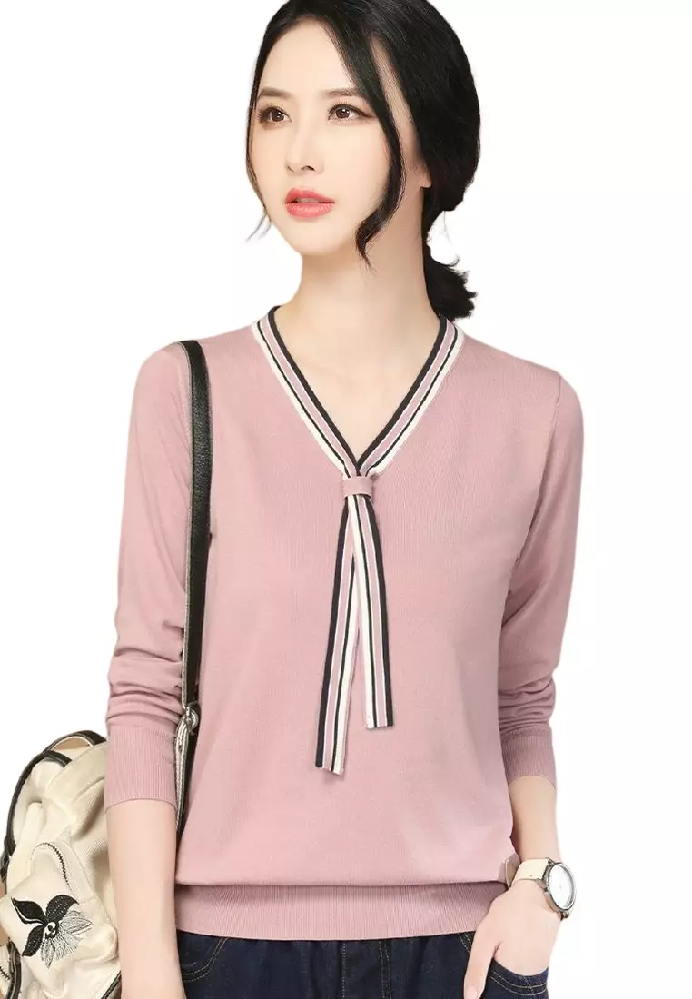 Girls v neck top sweater