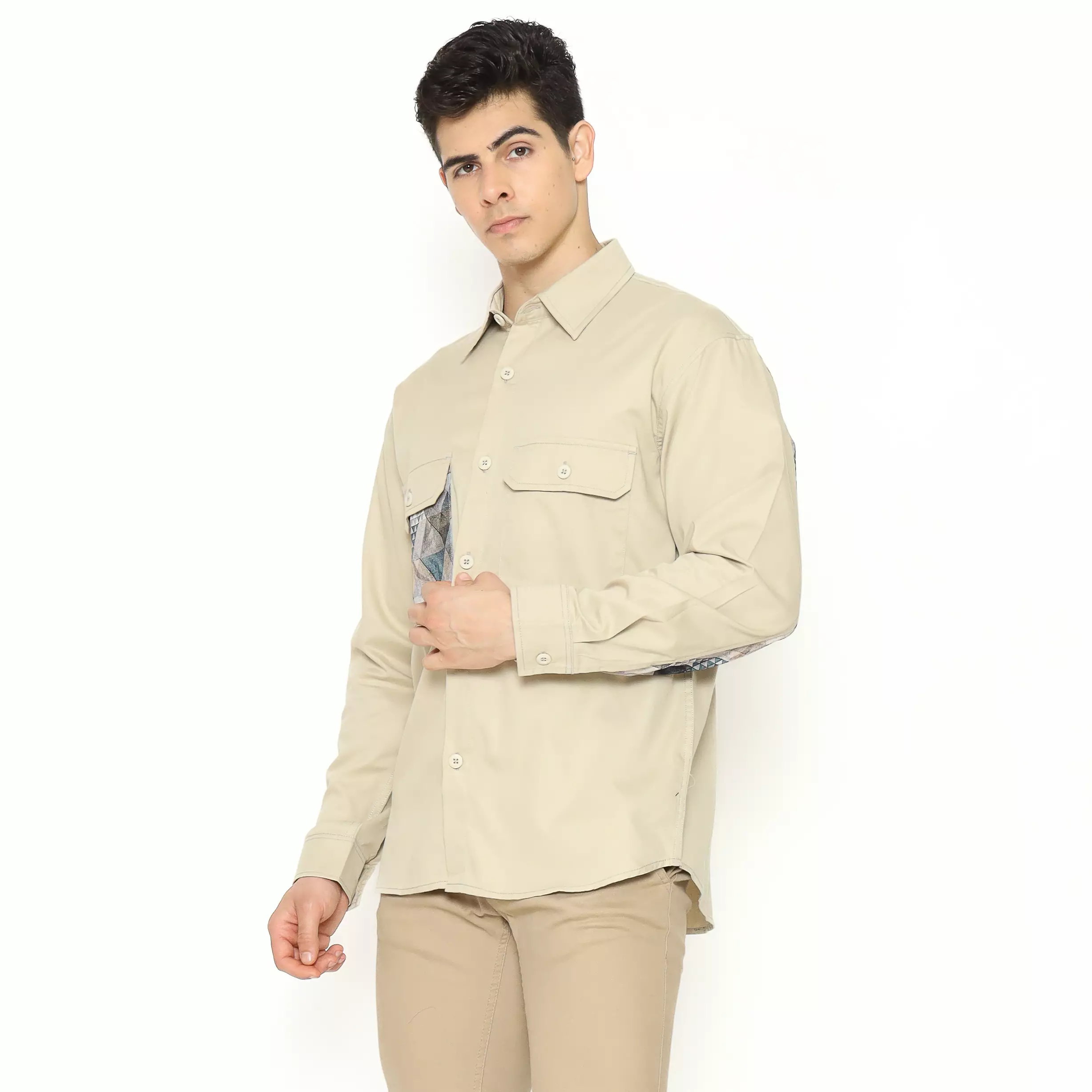 AMK Kemeja Pria Lengan Panjang SHP Morgan L/S Khaki