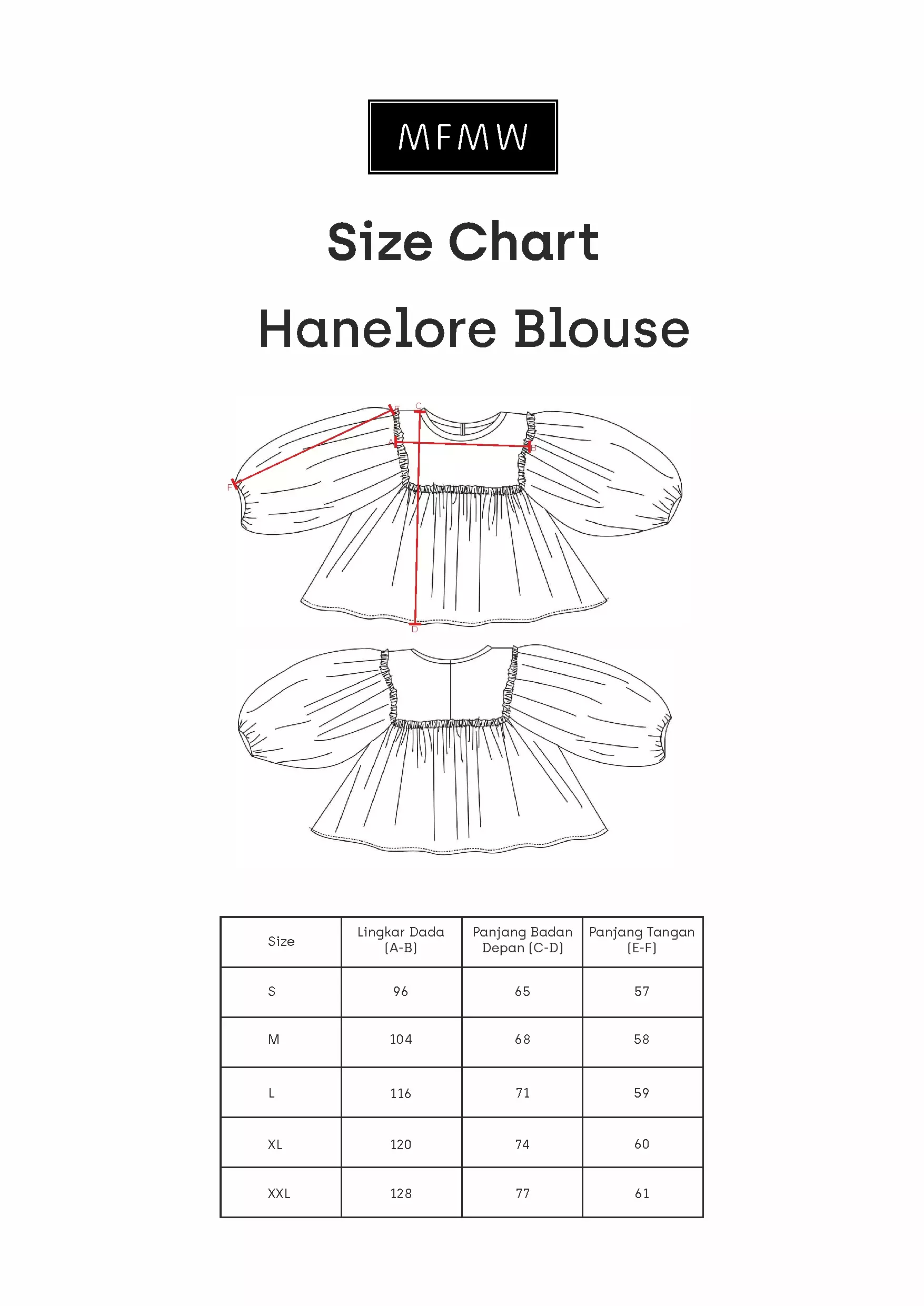 MFMW Hanelore Atasan Blouse Salem