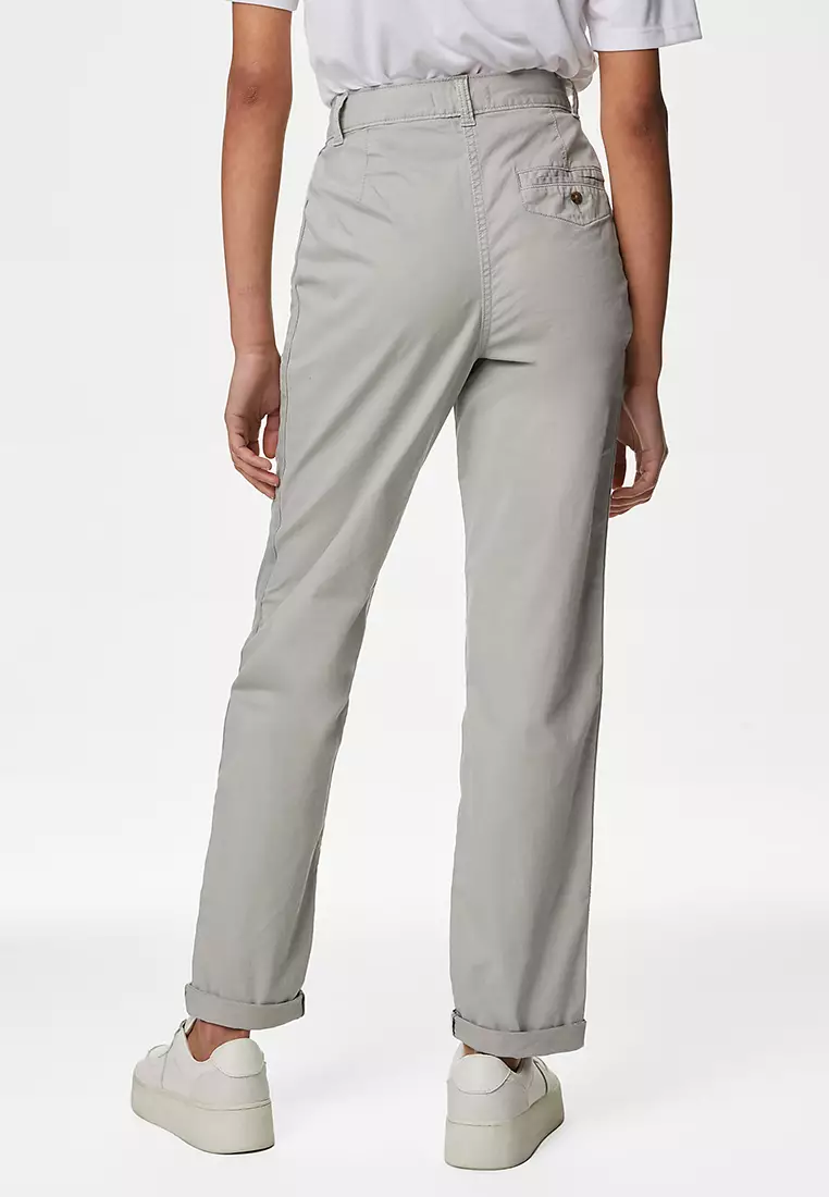 Cotton Rich Tea Dyed Slim Fit Chinos