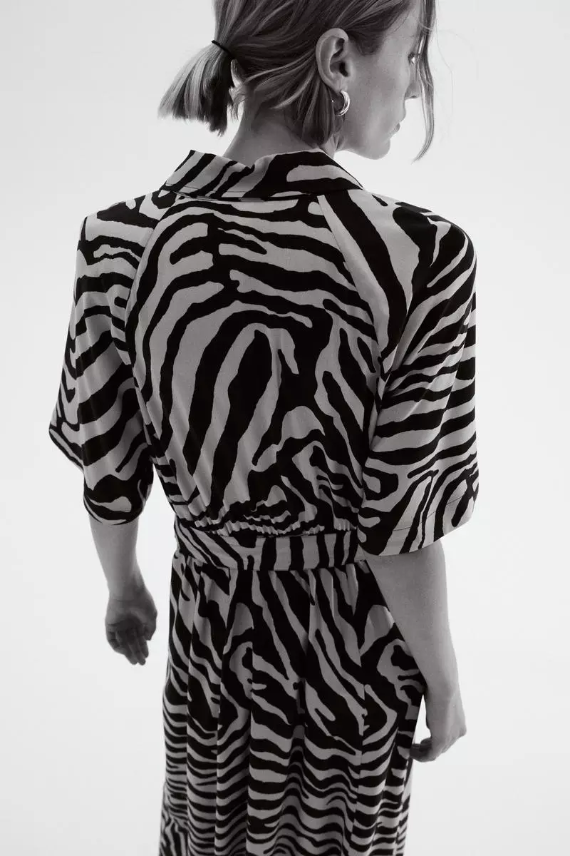 Tie-belt shirt dress