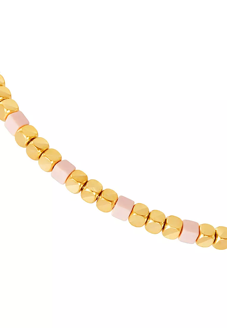 HABIB 925 Coral Coloured Stone Bracelet CJ-5-BR CHM 10MPR(Y)