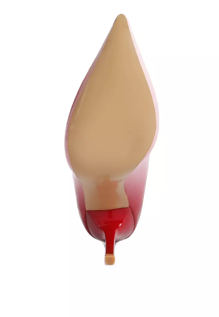 Red ombre pumps store