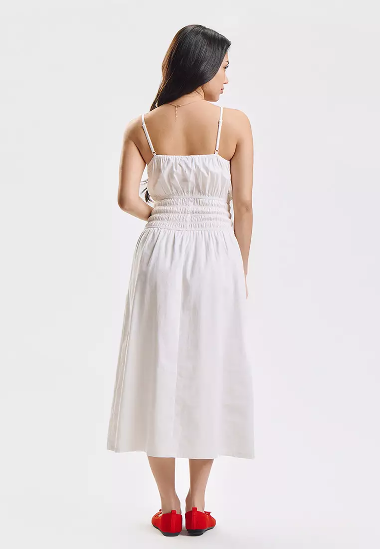 Sleeveless Smocking Maxi Dress